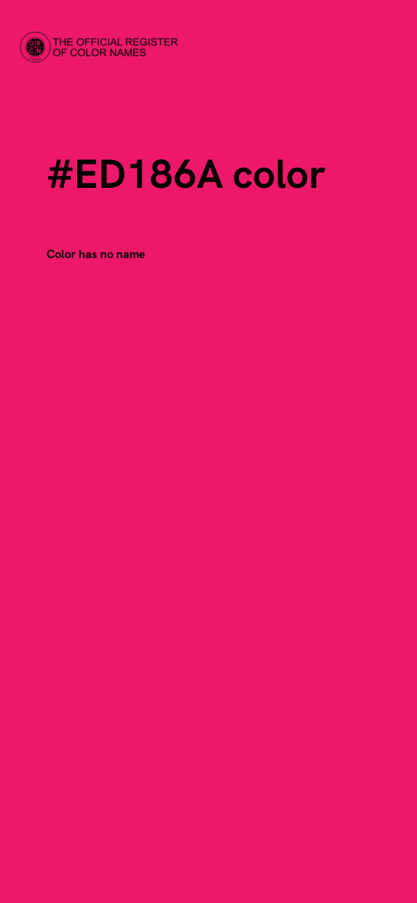 #ED186A color image