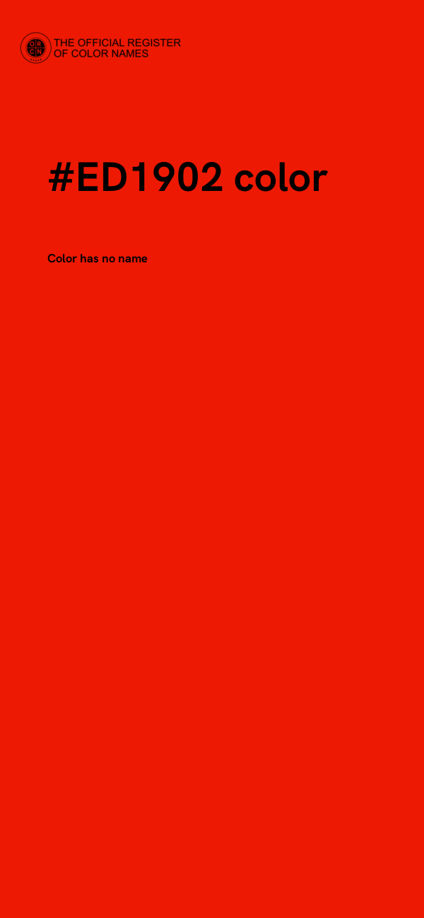 #ED1902 color image