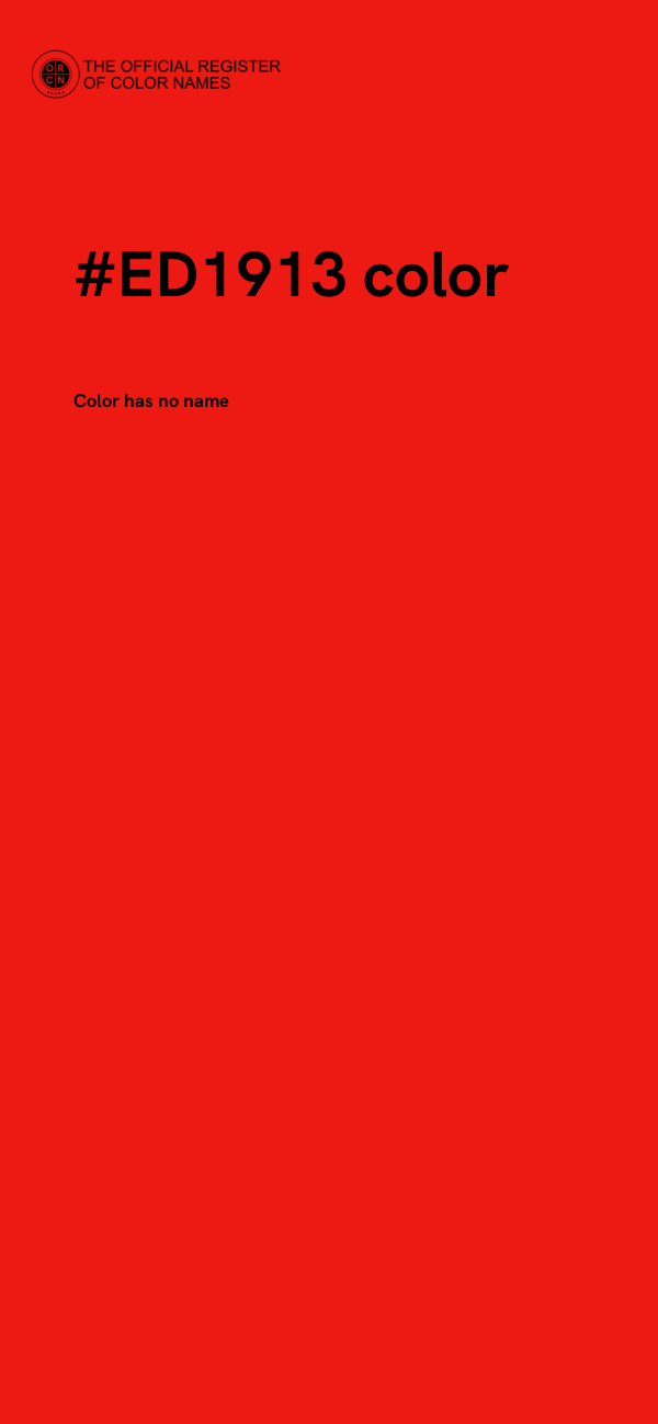 #ED1913 color image