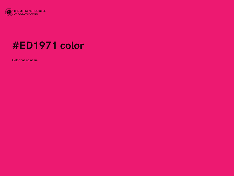 #ED1971 color image