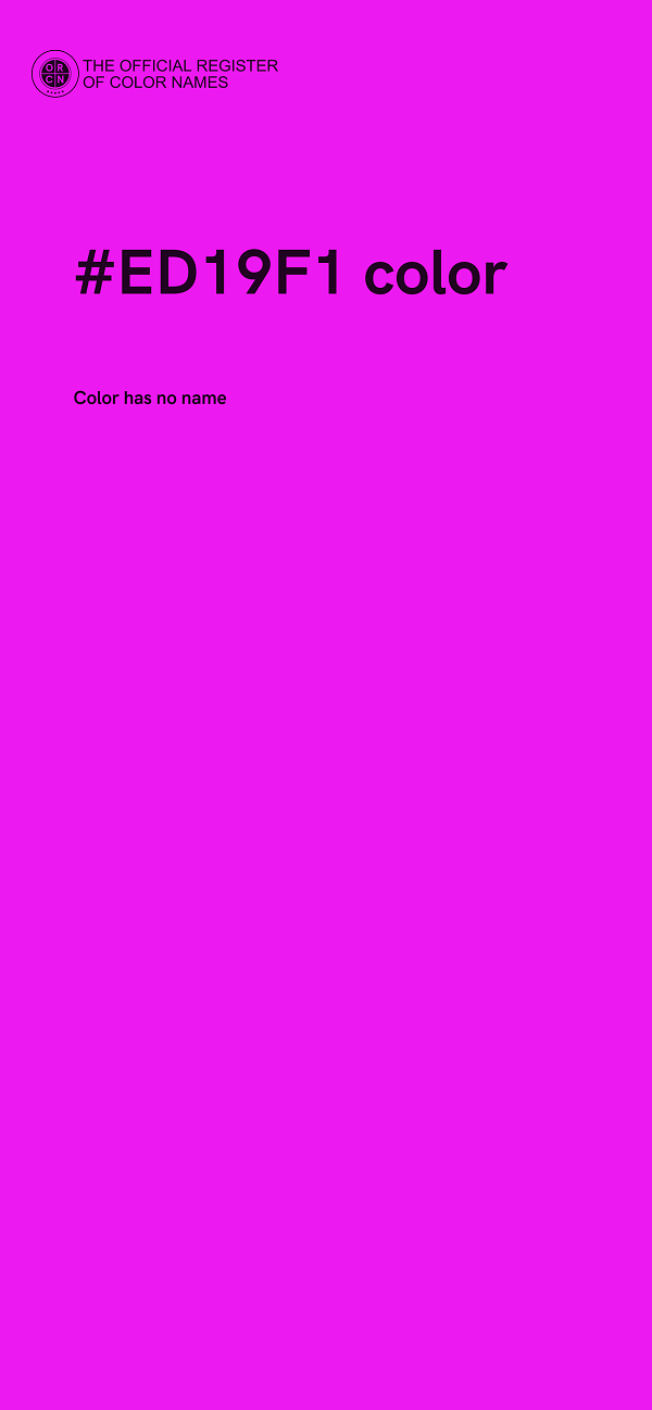 #ED19F1 color image
