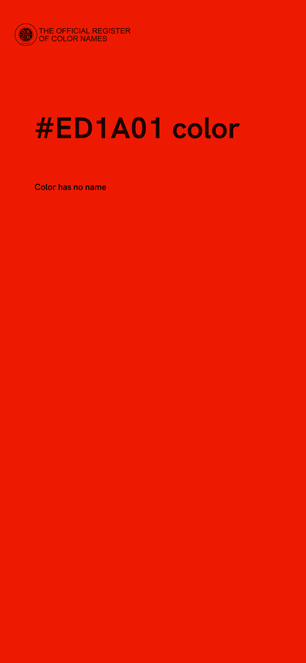 #ED1A01 color image