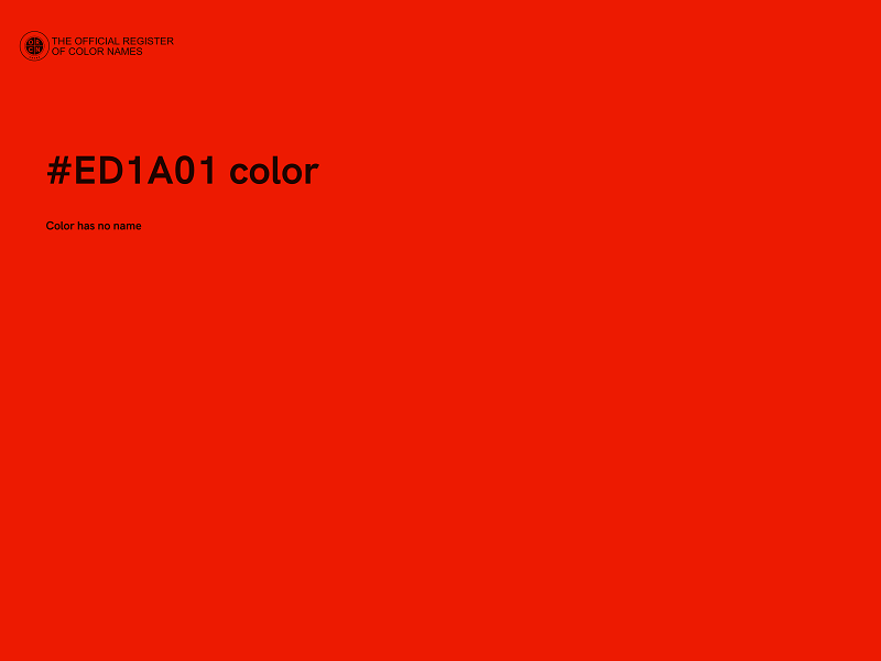 #ED1A01 color image
