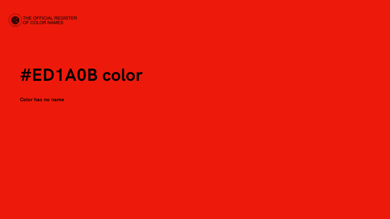 #ED1A0B color image