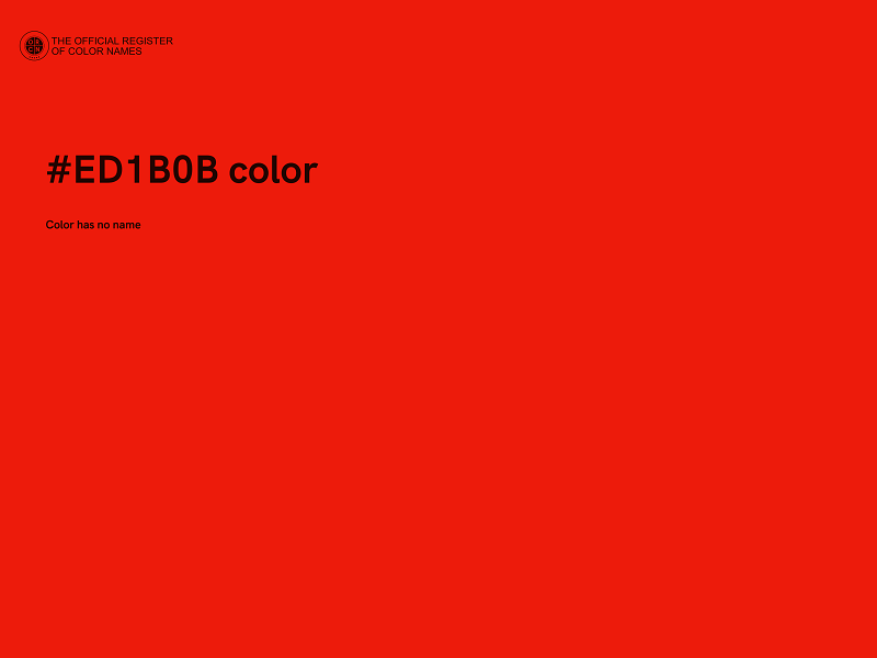 #ED1B0B color image