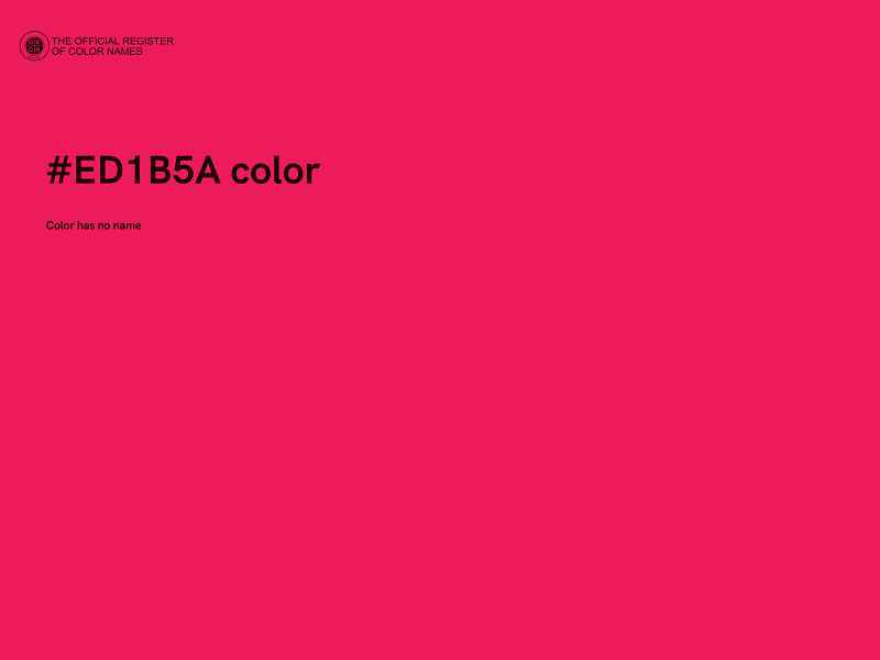 #ED1B5A color image