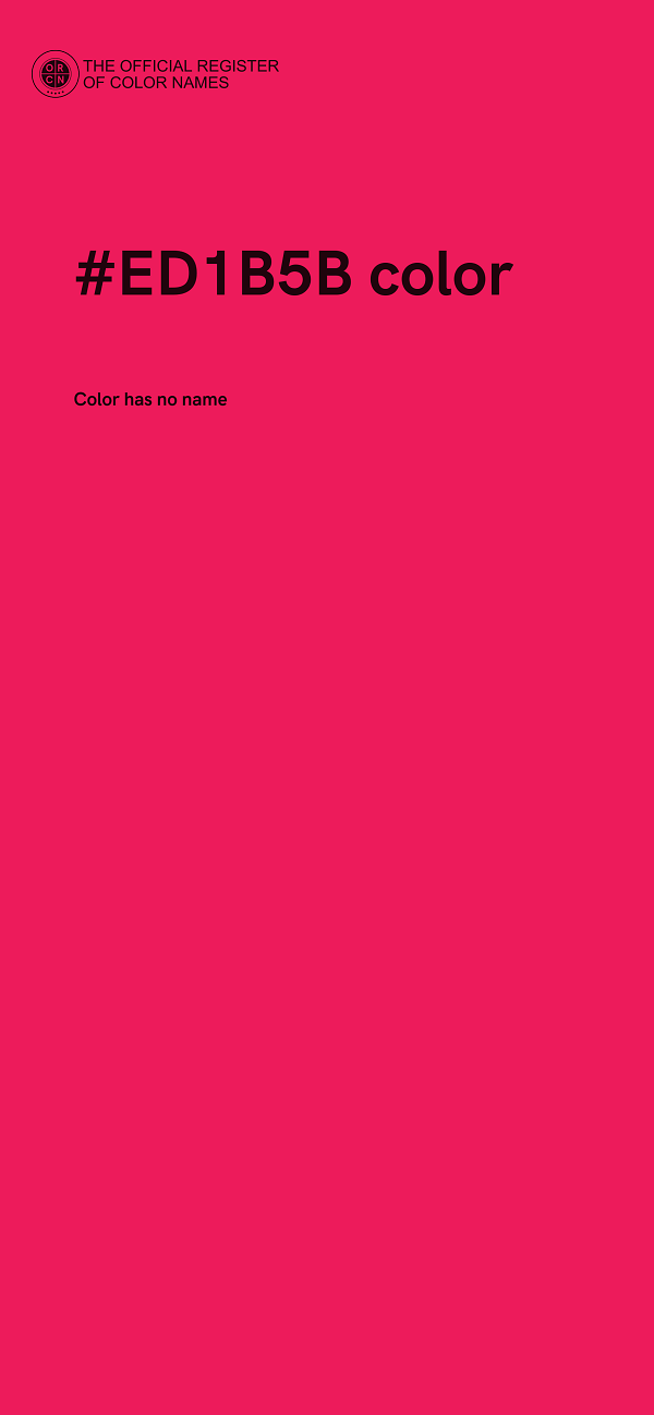 #ED1B5B color image