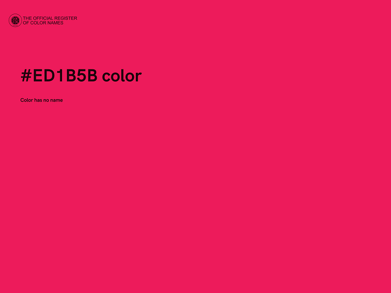 #ED1B5B color image