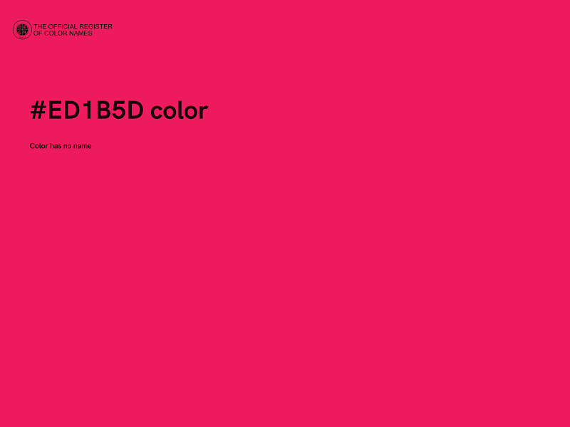 #ED1B5D color image