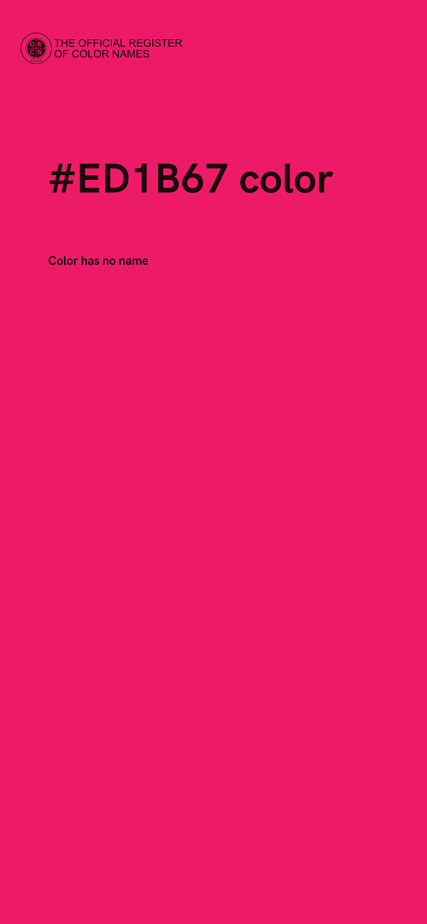 #ED1B67 color image