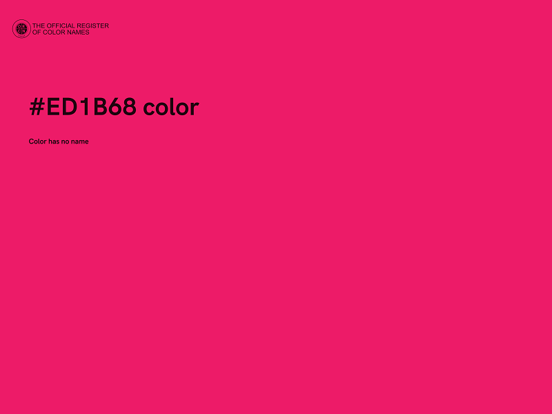 #ED1B68 color image