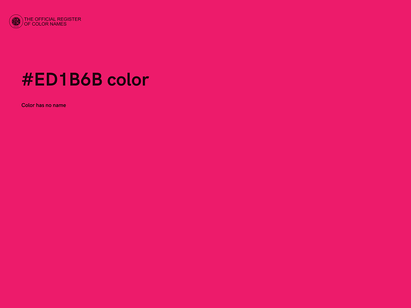 #ED1B6B color image