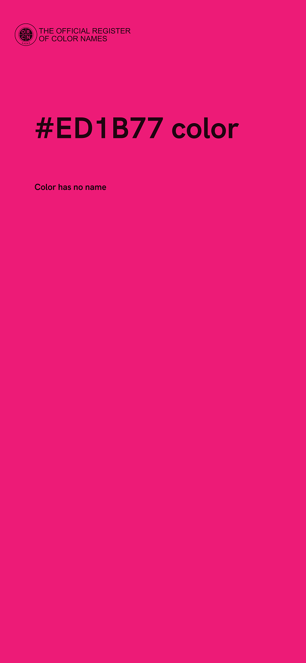 #ED1B77 color image