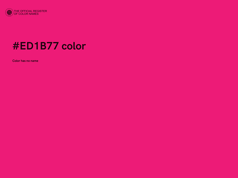 #ED1B77 color image