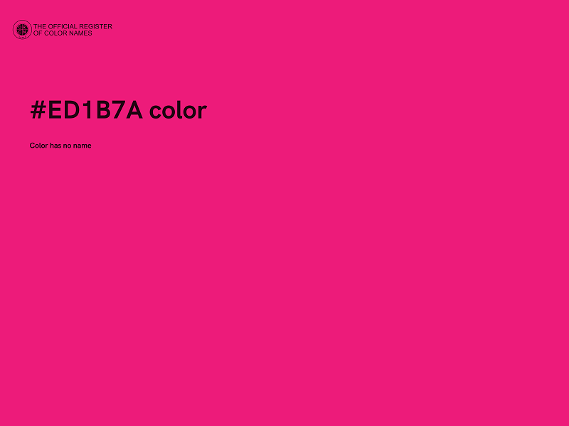 #ED1B7A color image