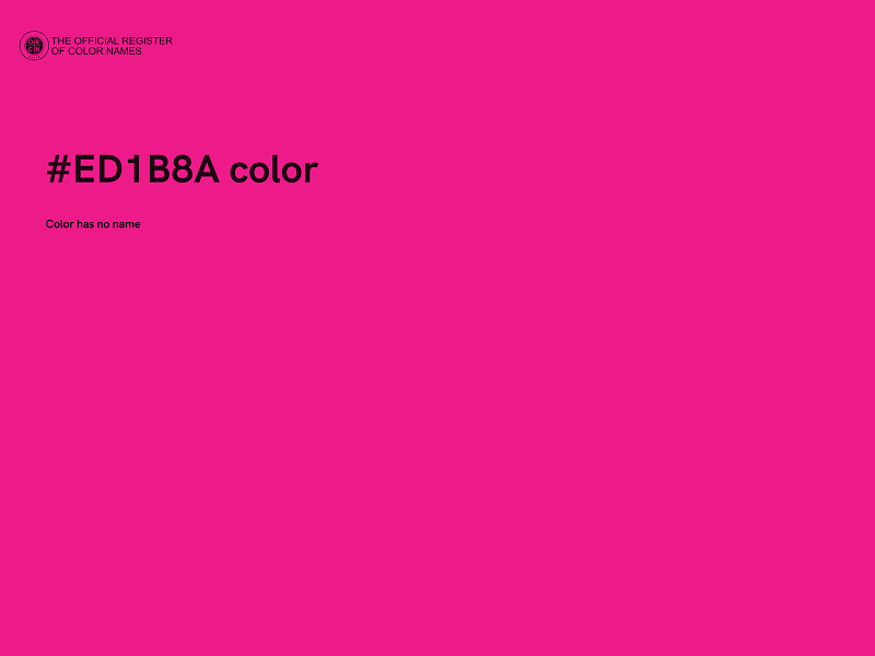 #ED1B8A color image