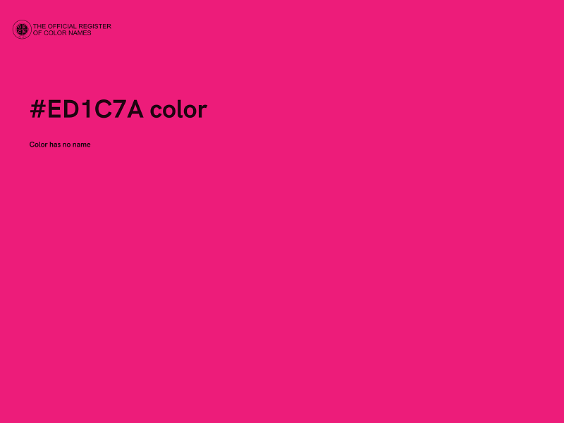 #ED1C7A color image