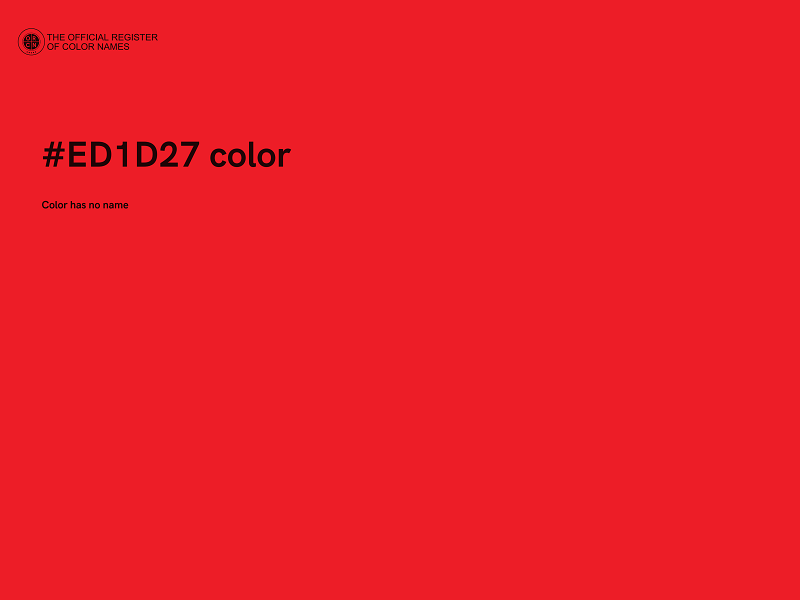 #ED1D27 color image