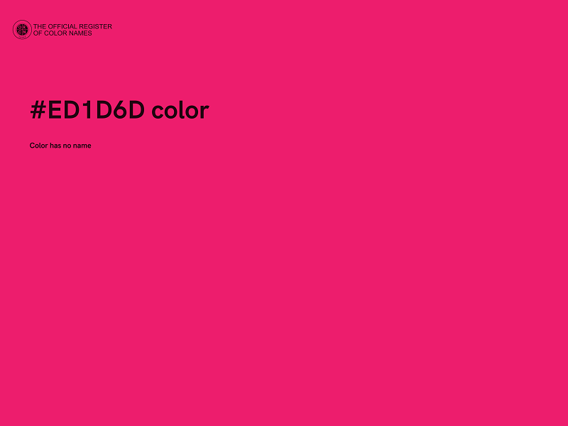 #ED1D6D color image