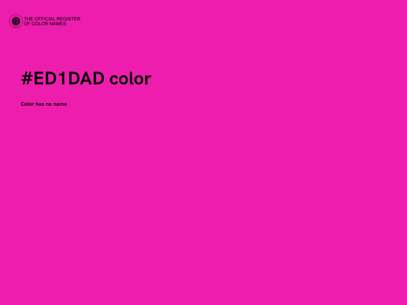 #ED1DAD color image
