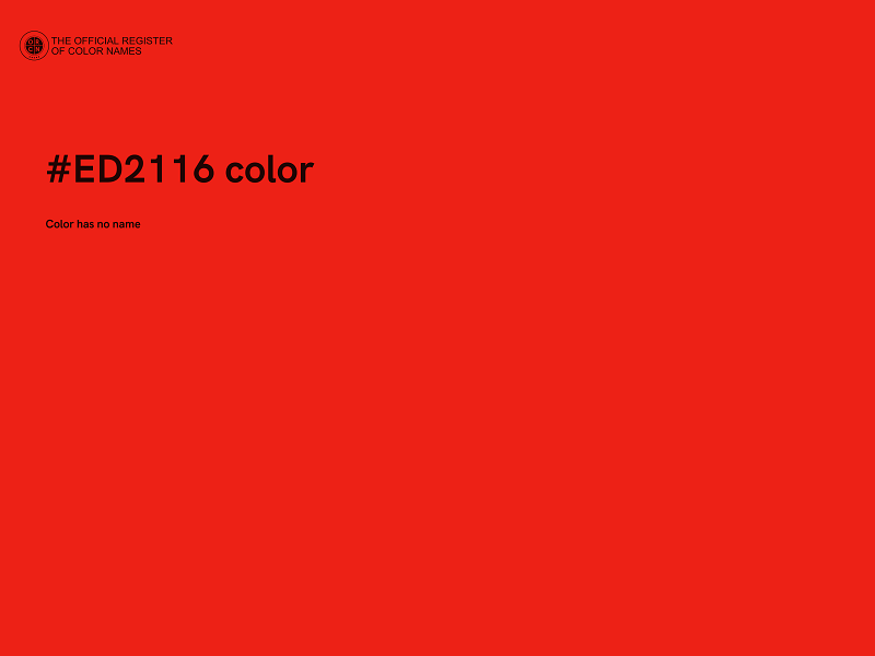 #ED2116 color image