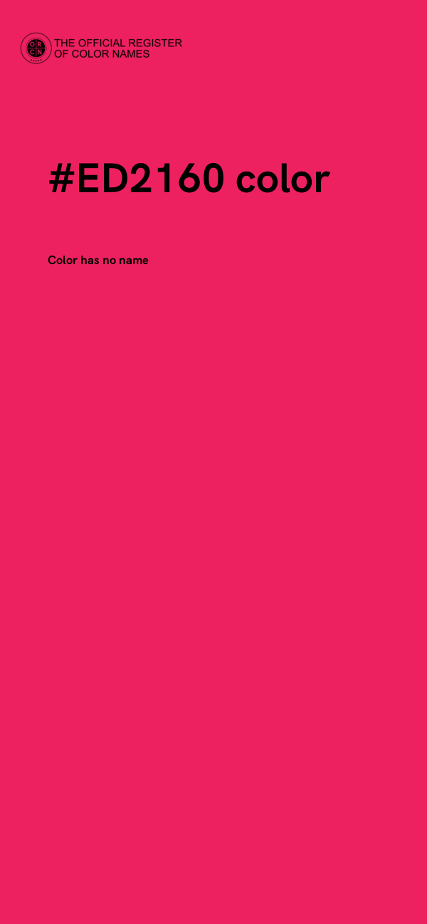 #ED2160 color image