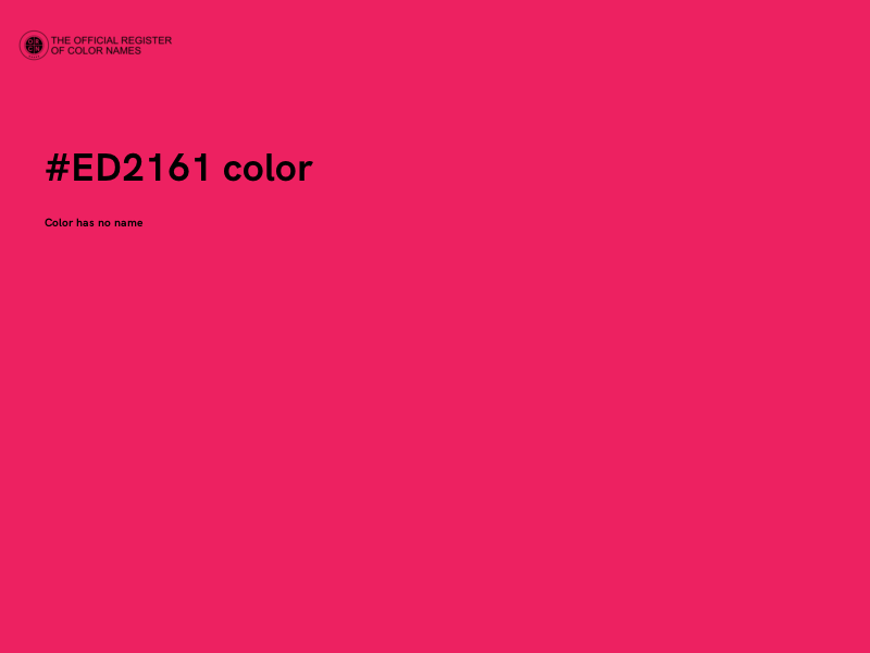 #ED2161 color image