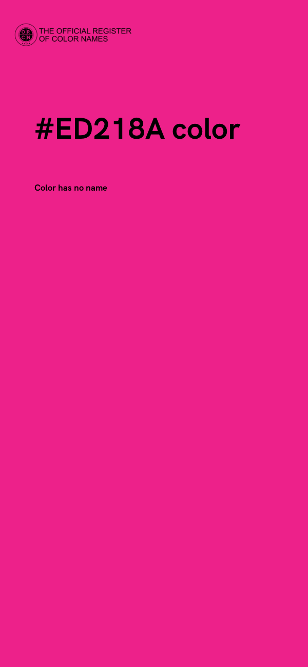 #ED218A color image