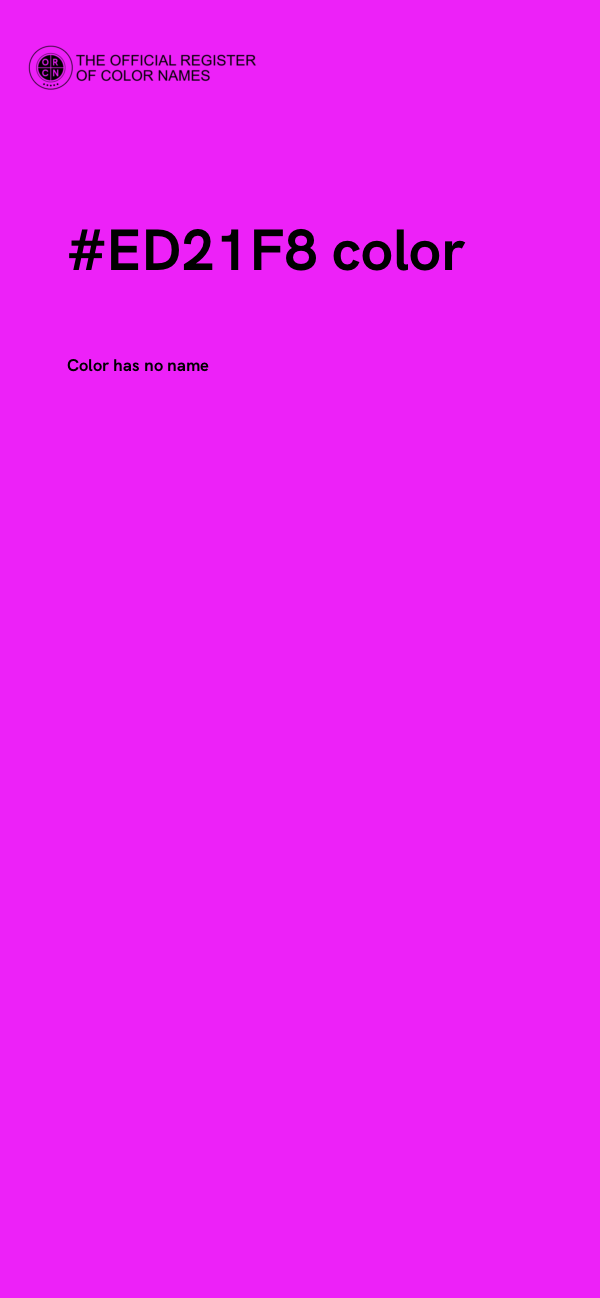 #ED21F8 color image