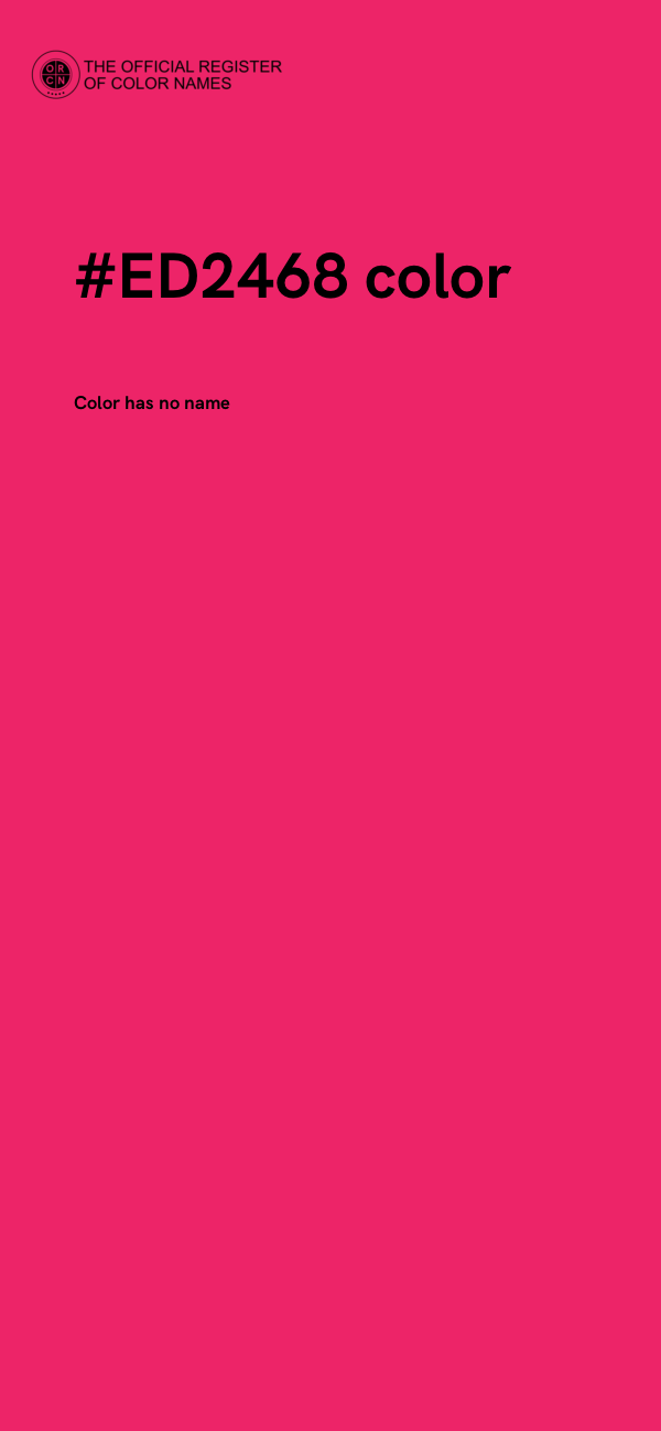 #ED2468 color image