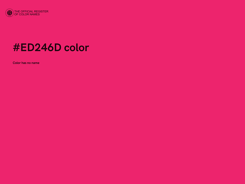#ED246D color image