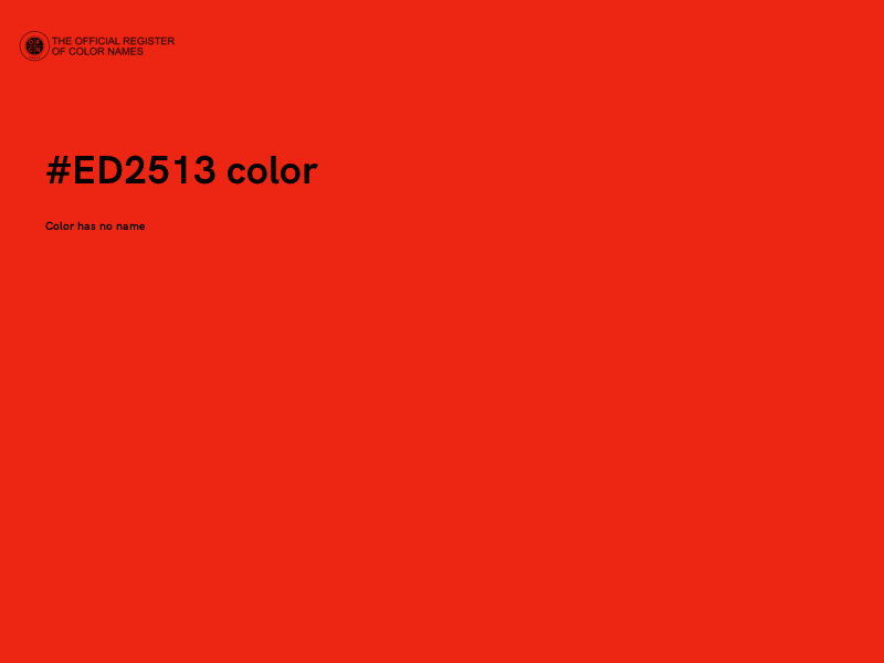 #ED2513 color image