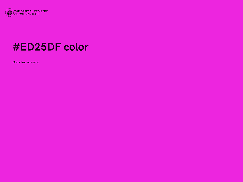 #ED25DF color image