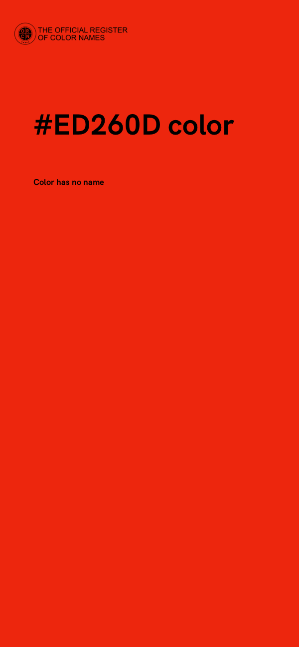 #ED260D color image