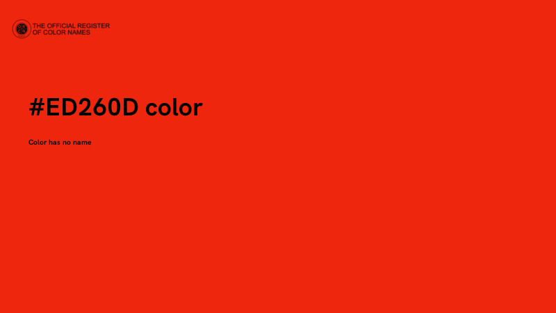 #ED260D color image