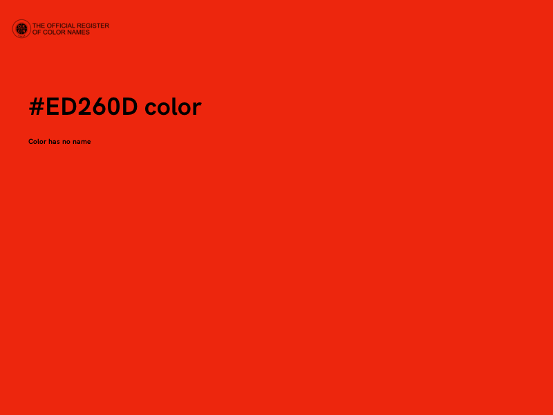 #ED260D color image