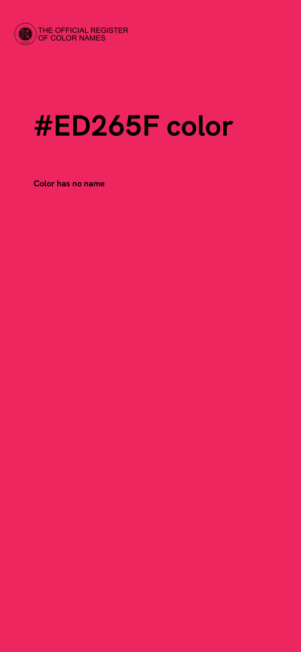 #ED265F color image