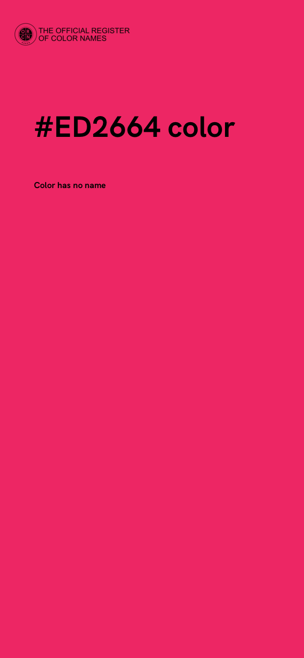 #ED2664 color image
