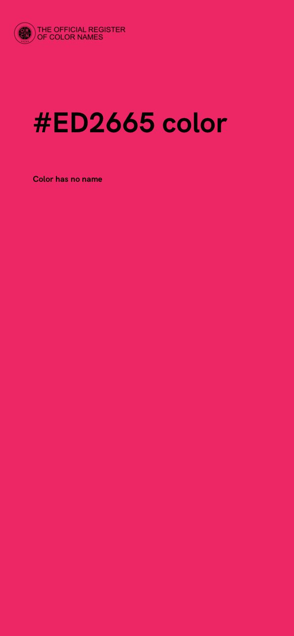 #ED2665 color image