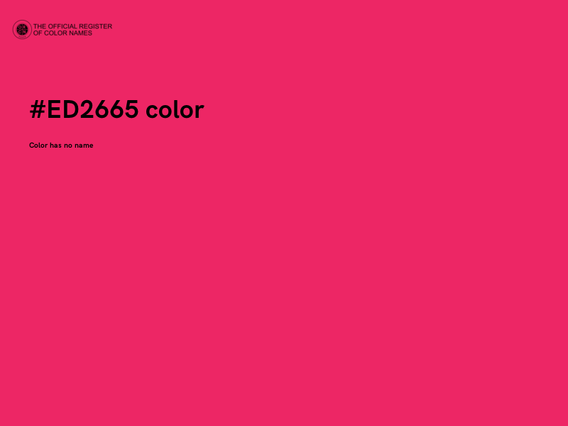 #ED2665 color image