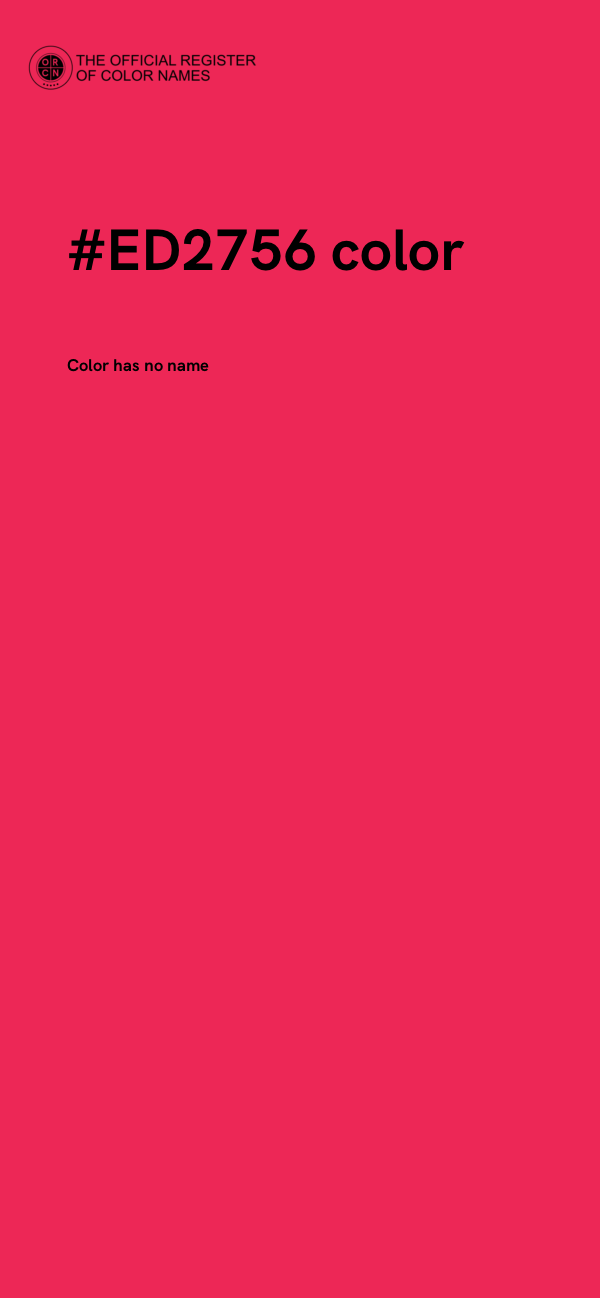 #ED2756 color image