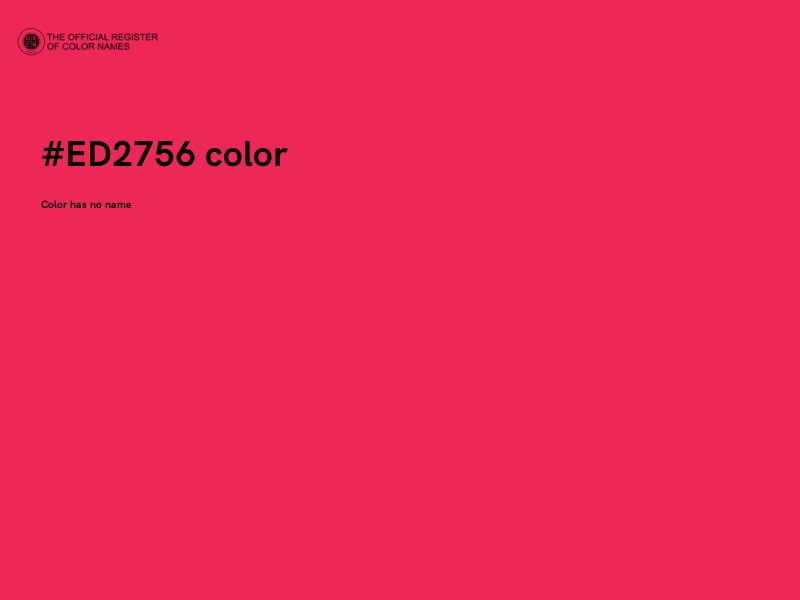 #ED2756 color image