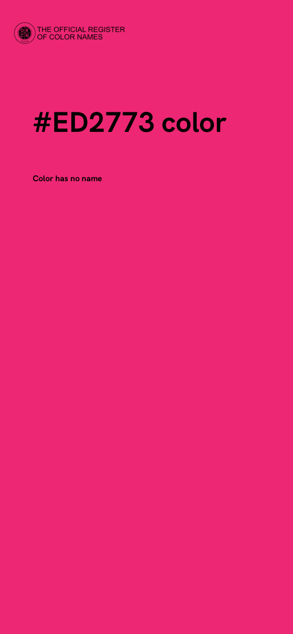 #ED2773 color image