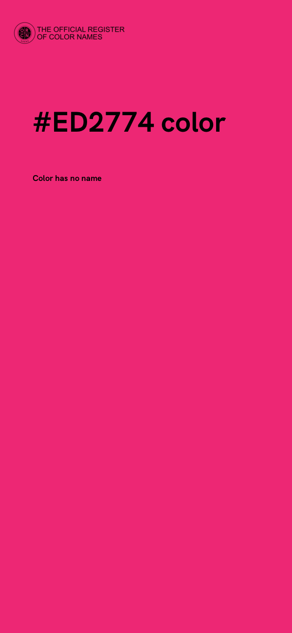 #ED2774 color image