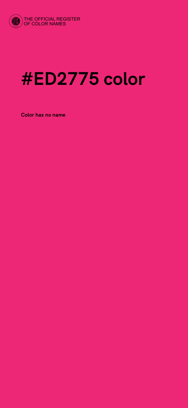 #ED2775 color image