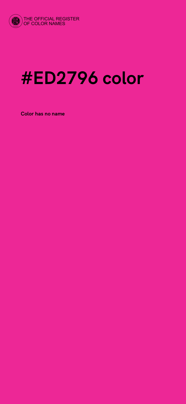 #ED2796 color image