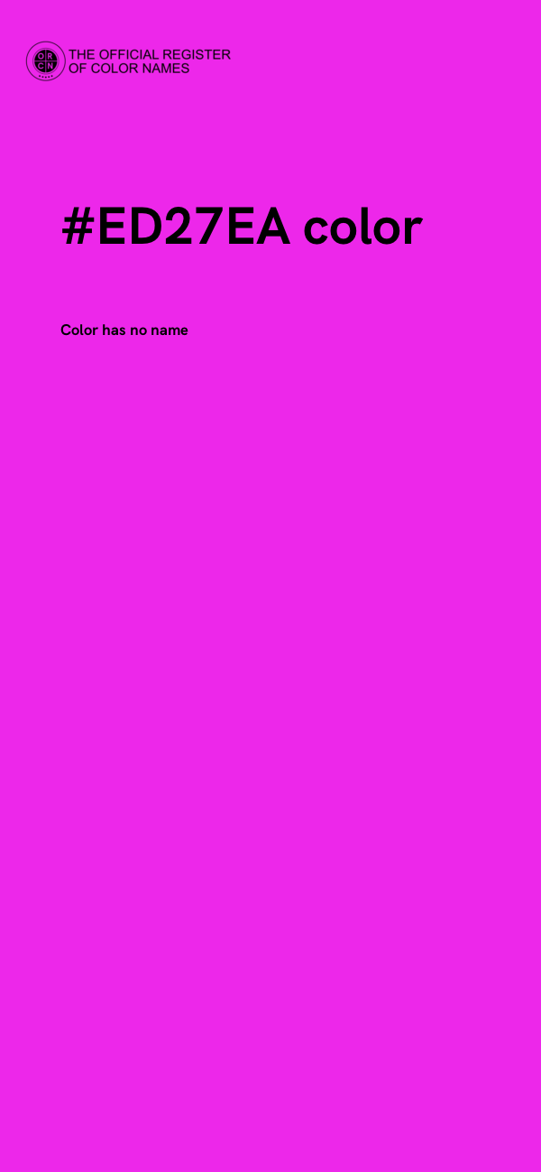 #ED27EA color image