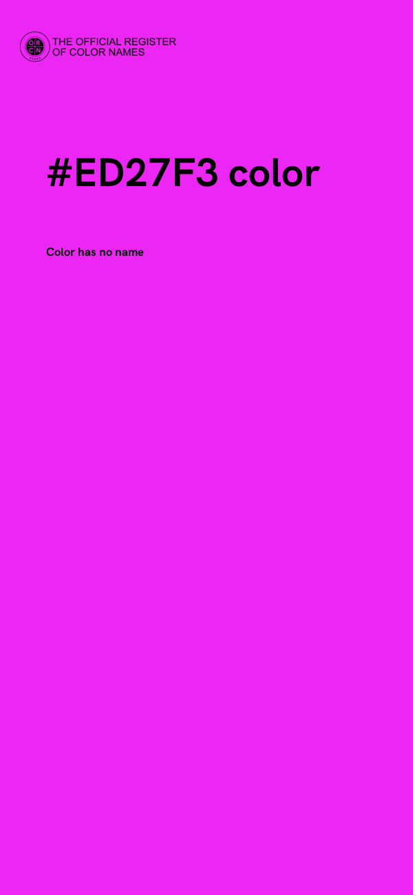 #ED27F3 color image