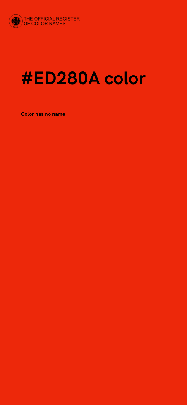#ED280A color image