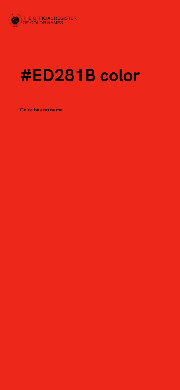 #ED281B color image
